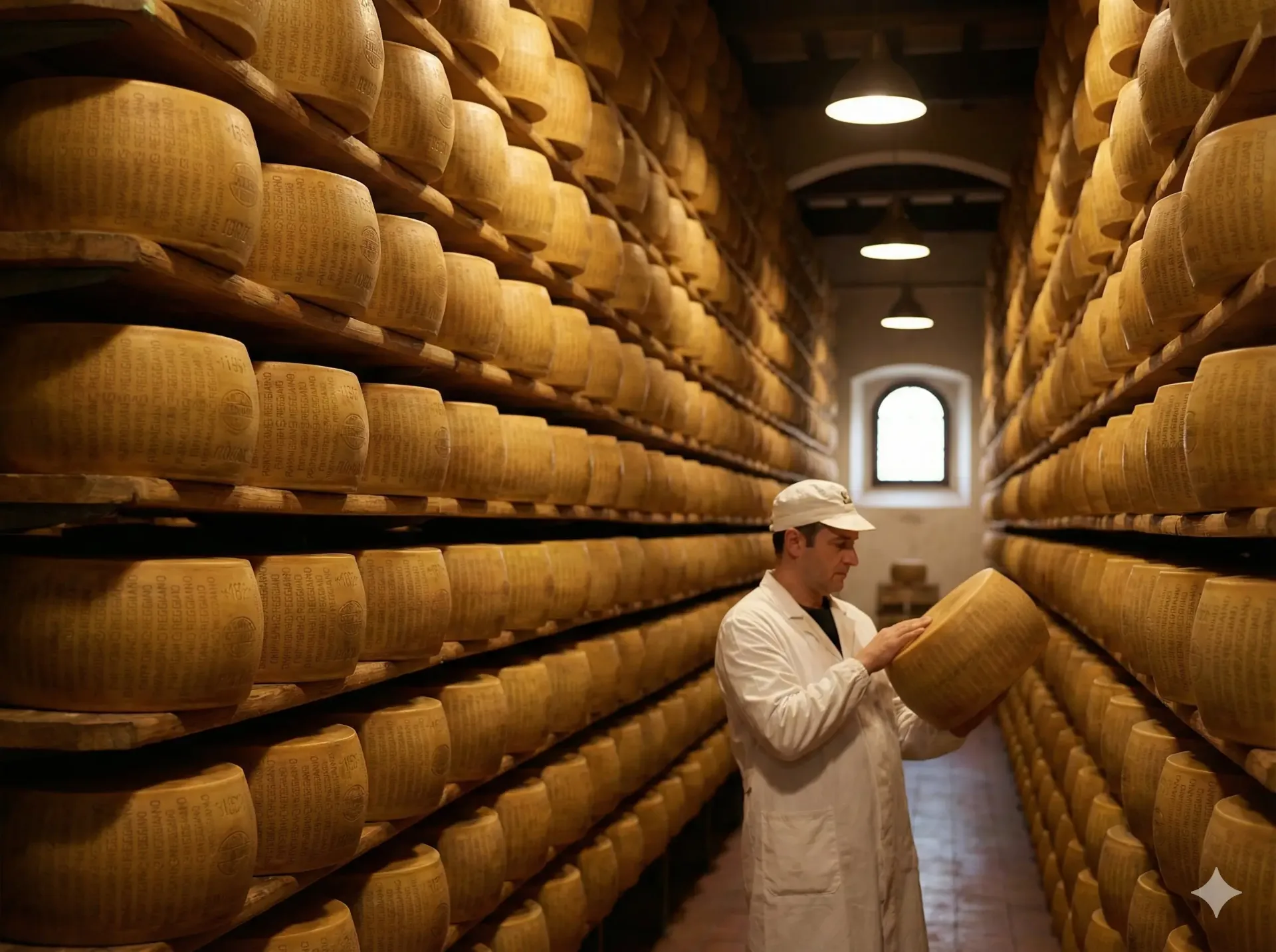 Aging room for Italian cheeses wholesale stock - MB Food and Goods